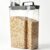 Komzon Rice Storage Containers, 20 LB Rice dispenser with Pouring Spout Large Bin for Flour, Pasta, Grain and Baking, Pet Dog Cat Bird Food Container Grey