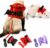 Small Animal Harness and Leash Set, Adjustable Escape-Proof Ferret Harness Vest for Adult Ferret, Meerkat, King Squirrel & Fancy Rat, Soft Comfortable Pet Walking Harness with Red Leash