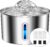 Cat Water Fountain Stainless Steel – 74oz/2.2L Automatic Large Pet Watering Bowl Dispenser for Indoor Dogs – Drinking Fountains with 3 Filter, Gifts for Cats and Kitty – Dog Waterer Bowls No Spill