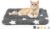 Mora Pets Cat Bed for Indoor Cats Washable Dog Crate Pad Cute Star Dog Bed Mat for Small Dogs Pet Kennel Pad for Cage Soft Flat Puppy Kitten Cushion Sleeping Anti-Slip Grey 22 x 13