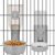 Yummy Sam Hanging Cage Automatic Small Pet Food Bowl Water Bottle Dispenser, Kennel 500ML Waterer and Auto Gravity Pet Feeder Set with Separate Food Bowl Crate Feeder Dish for Puppy Cats Rabbit (Grey)