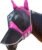 Harrison Howard CareMaster Pro Luminous Horse Fly Mask Large Eye Space Long Nose with Ears UV Protection for Horse Flamingo (M; Cob)