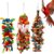 Seenelling 3 Pcs Extra Large Bird Parrot Toy Multicolored Natural Wooden Parrot Cage Chewing Toys for Large Medium Macaws Cockatoos African Grey Birds (Block and Ball)