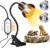 TFNN Reptile Heat Lamp, Heat Lamp with Clamp, UVA UVB Reptile Light with Intelligent Cycle Timer for Turtle, Bearded Dragon, Lizard and More, 2 Bulbs 50W+75W