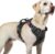 rabbitgoo Dog Harness for Large, No Pull Easy On & Off with 3 Buckles Pet Harness, Adjustable Soft Walking Vest with 2 Clips and Handle, Reflective for Large Dogs, Black, L