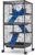 HABUTWAY 45”H Metal Small Animal Cages, Rolling Chinchilla Cage with Removable Ramps, Lagre Cage for Chinchillas/Guinea Pigs/Rabbit, Ferret Cages with Hammock & 4 Tiers, Black