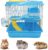 Portable Hamster Cage 2 Layers Dwarf Hamster Habitat, Small Animal Travel Cage with Running Exercise Wheel, Mouse Cages for Mice Gerbils or Other Tiny Pets,10.62 * 8.27 * 11.02 in (Style 3)