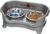 Neater Feeder Express Mess Proof Cat Bowls Elevated, No Spill Feeding Station, Stainless Steel Dishes for Food and Water, Raised Bowls for Indoor Cats, No Fatigue Whisker Friendly Dish, Grey