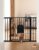 Babelio Auto Close Baby Gate with Cat Door, CatPrivilege Ⅰ, 29-43″ Metal Gate for Doorway, Stairs, House, Easy Walk Thru with Pet Door, Includes 4 Wall Cups and 3 Extension Pieces, Black