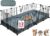 VISCOO 12 Panels Small Animal Playpen, 48″ x 24″ x 16″ Pet Playpen with Waterproof Mat, C&C Cage for Guinea Pigs, Puppy Play Pen, Bunny Playpen, Indoor Outdoor Portable Metal Wire Yard Fence