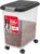 IRIS USA Airtight Pet Food Storage Container with Wheels, Black, 30 lb Capacity – BPA-Free Clear Plastic Bin with Snap-Lid Seal to Keep Kibble, Pellets or Seeds Fresh for Dogs, Cats and Birds