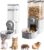 GPY Automatic Hanging Gravity Pet Feeder and Water Dispenser Set ，Automatic Rabbit Feeder and Dog Water Dispenser for Dogs Cats Pets Animals Large Capacity (Blue Water Feeder&Food Feeder) (Grey)