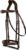 English Horse Bridle with Anatomic Crank Noseband & Detachable Flash | Vegetable Tanned Leather Jumping Bridle, Ergonomic Pressure Relief Crownpiece | Reins Included | Black, Brown