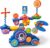 Motorized Spinning Gear Building Toys for Kids, Space Rocket STEM Construction Set, Educational Interlocking Building Blocks Puzzle | Gear Toys for Toddlers Ages 3-8 | Interlocking Building Blocks, Gear Construction Play, Fine Motor Skills, Educational Puzzle Toy for Kids Ages 3-8