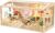 XiaZ Large Hamster Cage,40Inch Hamster Cage with Panoramic View and Ventilated Top, Spacious Acrylic Glass Habitat for Syrian Dwarf Hamsters and Degus, Natural Wood Frame Enclosure