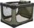 30 x 21 x 21 Inch Collapsible Soft Dog Crate for Dogs Up to 50 lbs, Portable Travel Pet Kennel with 4 Zip Doors, Foldable Indoor Outdoor Crate with Mat, Carry Bag, Green