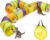 Cat Tunnel for Indoor Cats Large, Collapsible Cat Playhouse Pet Play Tunnel Tube Maze with Hanging Pom-Poms and Interactive Holes for Kitten, Kitty, Puppy, Rabbits, Ferret, Guinea Pig