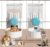 kathson Hanging Automatic Pet Food and Water Dispenser,Gravity Auto Rabbit Feeder for Cage,Guinea Pig Feeder and Waterer Set,Cat Food Bowl Dog Feeding Station for Bunny,Ferret,Chinchilla (Blue)