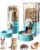 GPY Automatic Hanging Gravity Pet Feeder and Water Dispenser Set ，Automatic Rabbit Feeder and Dog Water Dispenser for Dogs Cats Pets Animals Large Capacity (Blue Water Feeder&Food Feeder) (Blue)
