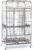 Prevue Pet Products Imperial Extra Large Stainless Bird Cage – Big Birdcage Ideal for Parrots, Cockatoos, Macaws, Included Perch and Cups, Durable Cage with Wheels – Gray, Extra Large