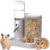 2 in 1 Hamster Water Bottle, Automatic Feeder, No Drip Small Animal Water Dispenser Food Bowl for Syrian Dwarf Hamsters, Gerbils, Mouse, Hedgehog, Hamster Cage Accessories (Gray)