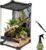Reptile Tall Glass Terrarium Rainforest Habitat Single Door with Screen Ventilation,Small Reptile Terrarium for Spiders, Tarantulas, Snail, Mantis, Lizard (8 * 8 * 12 inch)
