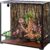 REPTI ZOO Large Reptile Terrarium, Vertical Reptile Tank, Wide & Tall Chameleon Cage with Top Screen Ventilation (36″ W X 18″ D X 36″ H (Glass))