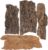 IMIKEYA 4Pcs Reptile Tree Bark Reptile Hides: Natural Wood Cork Bark Gecko Hide Small Climbing Barks Terrarium Decor Lizard Geckos Tortoise Birdcage Tank Accessories Water Tube Landscaping