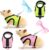 SATINIOR 2 Sets Guinea Pig Harness and Leash Adjustable Soft Mesh Harness Bell No Pulling Comfort Vest for Baby Ferret Rats Hamster Bunny Rabbit Chinchilla and Small Pet(Green, Pink,S)