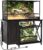 Herture 120 Gallon Reptile Tank Stand, 4x2x2 Reptile Enclosure Stand, with Storage Cabinet and Power Outlet, for Bearded Dragons, Snakes, Lizard Terrarium Black PG08XYB