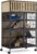 Fragess Metal Large Guinea Pig Cages 5 Levels, 50.0″ H Rolling Ferret Cage with Removable Ramps & Double Door, Cage with Locker, Squirrel Cage Christmas Decoration Pet Crate Furniture