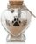 Pet Memorial Gift for Loss of Dog or Cat, Heart Shape Glass Jar & Bottle for Fur, Hair, Whiskers or Ashes Keepsake Urn with Cork Top, Charms for Cute Rainbow Bridge Memorial, Dog
