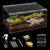 Large Reptile Tank PC Starter Kit,Escape Proof Tarantula Enclosure | Hermit Crab Habitat,Spider Terrarium for Isopods Cage,Insect House, Small Pac-Man Frog Cribs,Bug Container,Beetle Vivarium