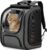 Pecute Cat Backpack Carrier,Large Space Dog Backpack,Ergonomic,Gray | Sunshade Curtain,Transparent Window,Safety Rope,Sturdy,Large Mesh on Both Sides for Breathability,Suitable for Outdoor,Vet