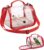Red Small Bird Cage Travel Carrier with Perch – Portable Bird Backpack, Travel Bird Cage for Parakeets, Canaries, Budgies, Cockatiels and Love Birds, Pet Carrier for Vet Visits and Outdoor Use