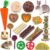 VESPRO Bunny Teys for Rabbits Hamster/Guinea Pig Toys Natural Timothy Hay Sticks chew Treats and Balls for Rabbit, Bunny, chinehila, Guirea Pig, Hamster, Rabbit Teeth Care