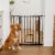 Carlson 29.5–36.5” Extra Wide Dog Gate with Small Pet Door, Walk-Through Pressure Mounted Metal Indoor Pet Safety Gate, Black, Tested and Trusted by Pet Parents, American Designed, American Owned