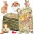 Rabbit Toys 12pcs Bunny Toy Guinea Pig Treats Timothy Hay Chew Toys Chips with Herbal Flowers Hamster Snacks Chinchillas Gerbils for Teeth Apple Sticks Sweet Bamboo