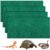 Haull 4 Pcs 24 x 47 Reptile Carpet Pet Terrarium Floor Liners Bedding Substrate Liner Supplies Reptile Cage Mat Tank Accessories for Lizard Bearded Dragon Tortoise Snake Leopard (Green)