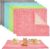 8 Pcs Guinea Pig Liner Washable Rabbit Cage Liner 16×12 Inch Guinea Pig Fleece Mats Reusable Bedding Pee Pads for Small Animals, Bunny (Gray, Green, Pink, Blue)