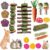 Jorewood 21 Pcs Rabbit Chew Toys for Teeth, Natural Bunny Toys Peach Wood Grass Timothy Sticks Chew and Treat for Guinea Pigs Hamster Chinchillas and Other Small Pets