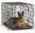 FDW Extra Large Dog Crate Dog Kennel Cage with Double Door,48 inch Folding Metal Wire Dog Cage with Removable Tray&Divider Panel,Pet Crate for Large Dogs,Black