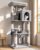 Globlazer Cat Tree Tower with Scratching Post for Indoor Cats, 53inch Tall Plush Multi-Level Cat Climbing Tower Condo House with Large Hammock, Spacious Cat Cave, Padded Top Perch Bed, F53, Light Gray