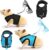 SATINIOR 2 Sets Guinea Pig Harness and Leash Adjustable Soft Mesh Harness Bell No Pulling Comfort Vest for Baby Ferret Rats Hamster Bunny Rabbit Chinchilla and Small Pet(Blue, Black,S)
