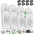 Cat Water Fountain Filter Replacement, 8 Pcs Pet Water Fountain Filters with 8 Pcs Sponges Foam for 67oz/2L & 108oz/3.2L Stainless Steel Automatic Cat Water Fountain Dispenser Filters