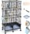 VISCOO Upgraded Encrypted 46-Inch Bird Cage, with Wooden Perches, Metal Parakeet Cage with Slide-Out Tray, Water Bottle&Feeder, Bird Cages for Parrot,Parakeets,Cockatiel,Lovebird,Small Mid-Sized Birds