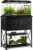 Herture 20-29 Gallon Aquarium Stand Metal Frame Fish Tank Stand with Cabinet Storage, for 20 Gallon Long Aquarium,30.7″ L*16.5″ W Tabletop,330LBS Capacity Black PG01YGB