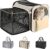 MIDOG Cat Carrier Soft for Small-Medium Cats Up to 15lbs, Airline Approved | Expandable Square Design,Comfort & Breathable Window,Equipped with anti-slip lock zippers and an internal safety leash