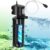 TARARIUM Aquarium Filter U-V for 20-75 Gallon, 200GPH Fish Tank Filter w/ 5W U-V Light Green Clean Machine Submersible Powerful Pump Internal Filter for Turtle Tank Saltwater Freshwater Crystal Clear