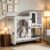 GUTINNEEN Duplex Rabbit Hutch Indoor with Chew-Proof Frame & 2 Leak-Proof Sliding Trays, Rain Cover, Wooden Guinea Pig Cages with Wheels – Grey